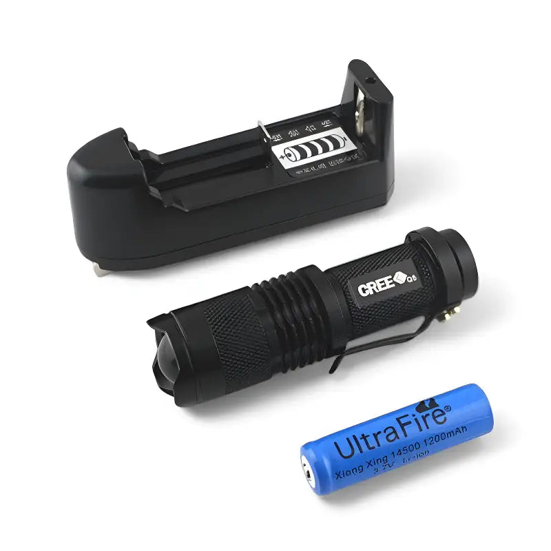 Mini lampe torche led zoom rechargeable