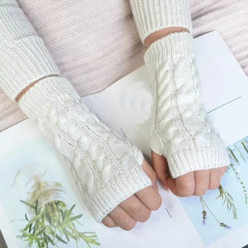 Mitaine femme tricot