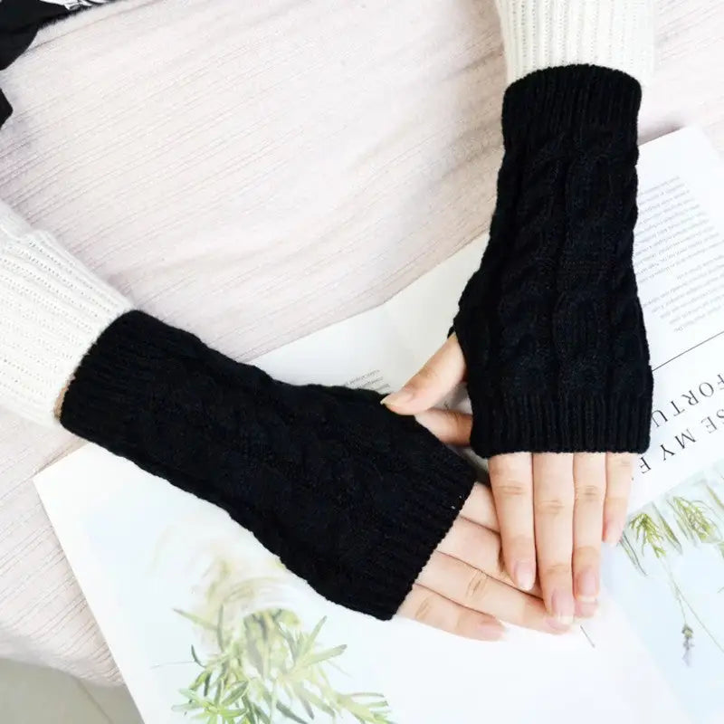 Mitaine femme tricot