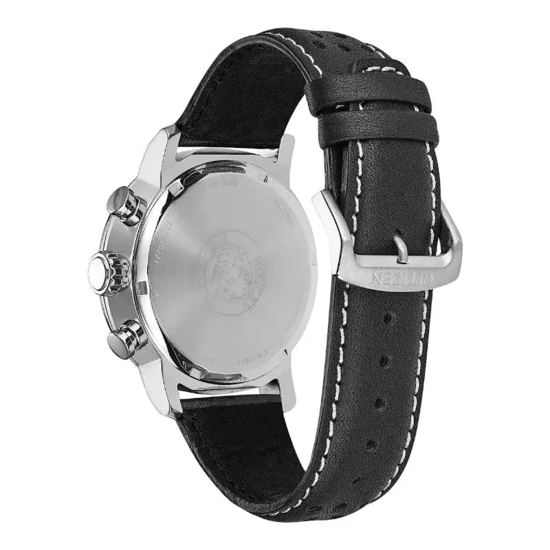 Montre homme militaire chronographe quartz bracelet cuir