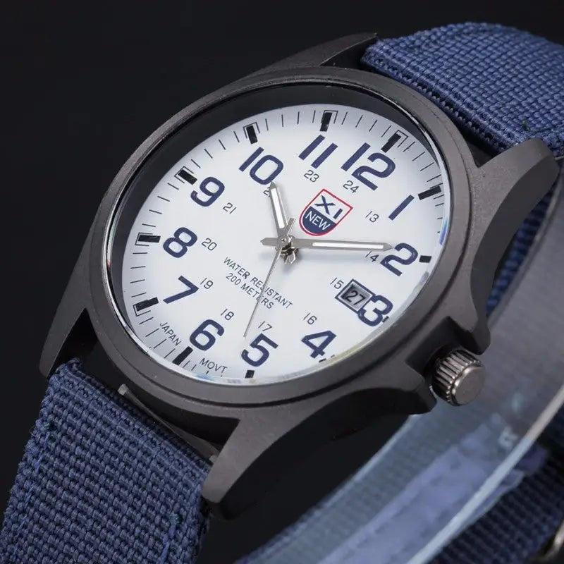 MONTRE MILITAIRE - BRACELET TOILE CANVAS