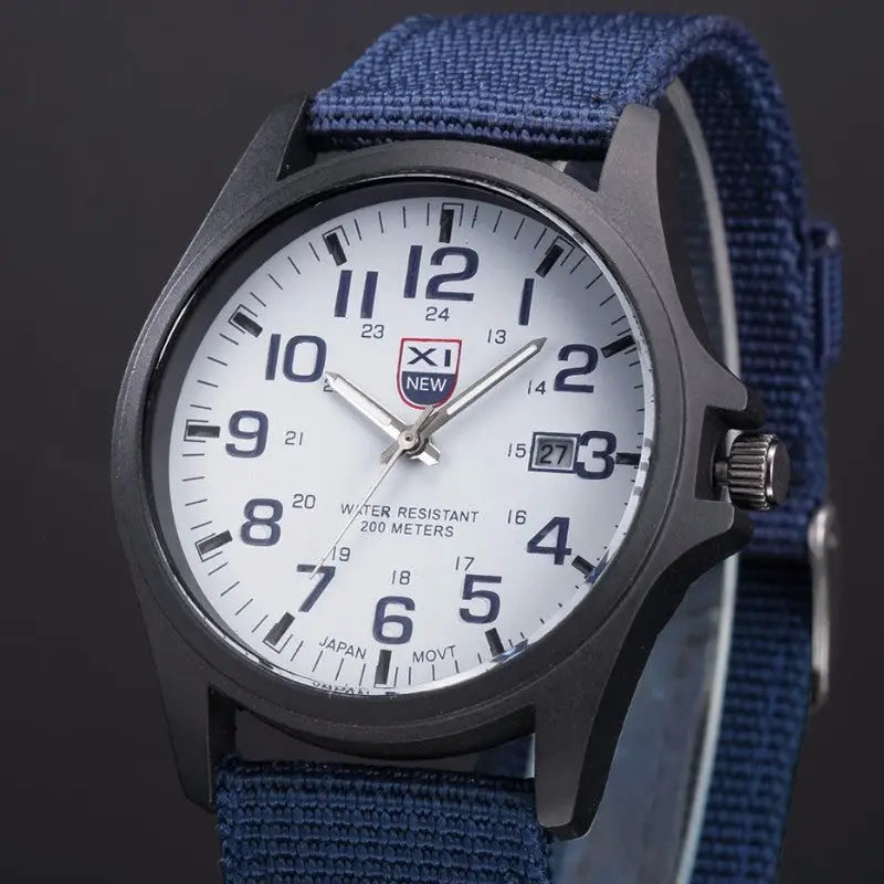 MONTRE MILITAIRE - BRACELET TOILE CANVAS