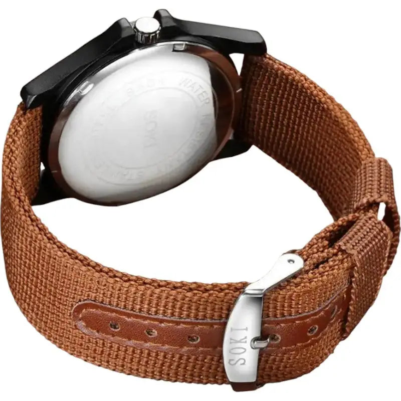 MONTRE MILITAIRE - BRACELET TOILE CANVAS
