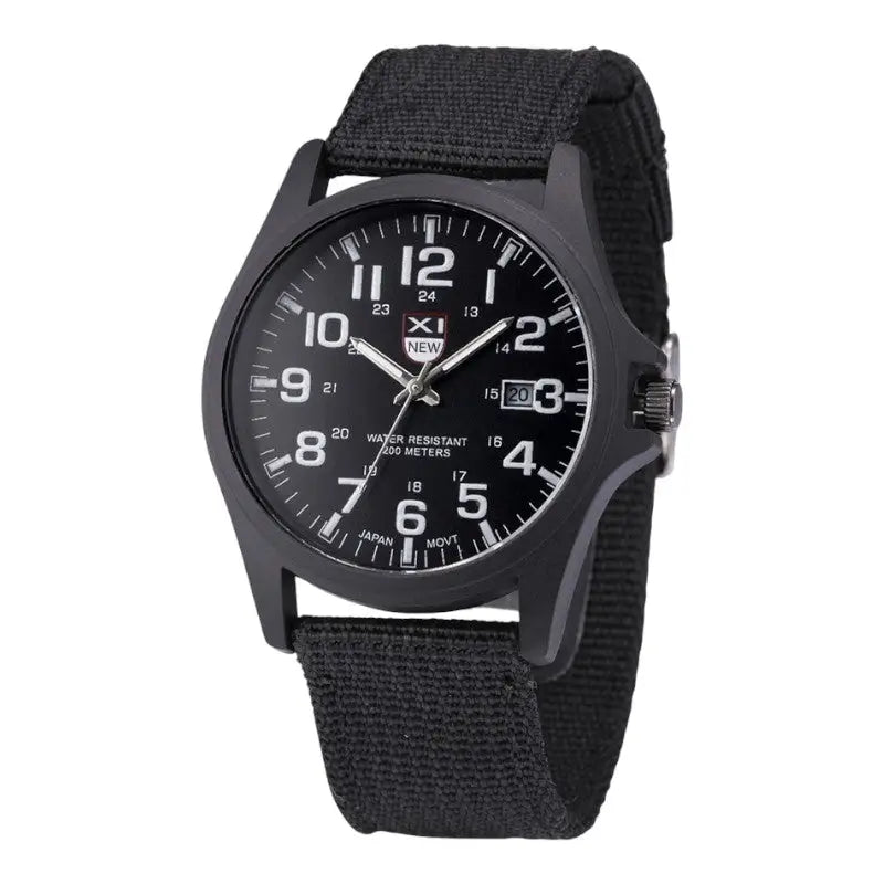 MONTRE MILITAIRE - BRACELET TOILE CANVAS