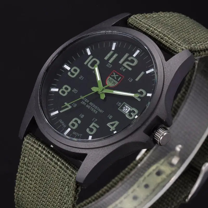 MONTRE MILITAIRE - BRACELET TOILE CANVAS