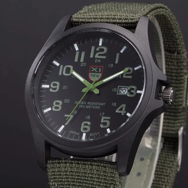 MONTRE MILITAIRE - BRACELET TOILE CANVAS