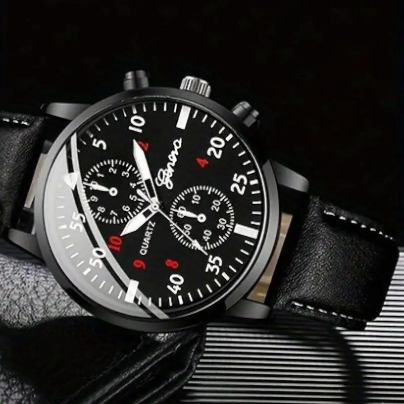 Montre militaire quartz homme chronographe style aviateur