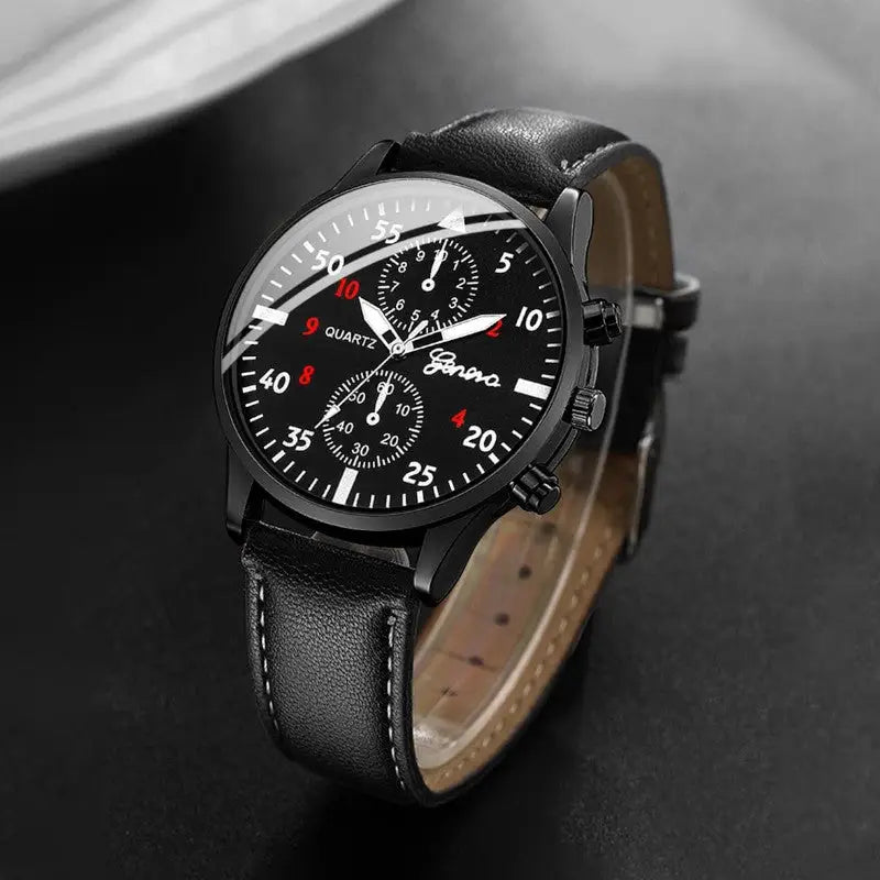 Montre militaire quartz homme chronographe style aviateur