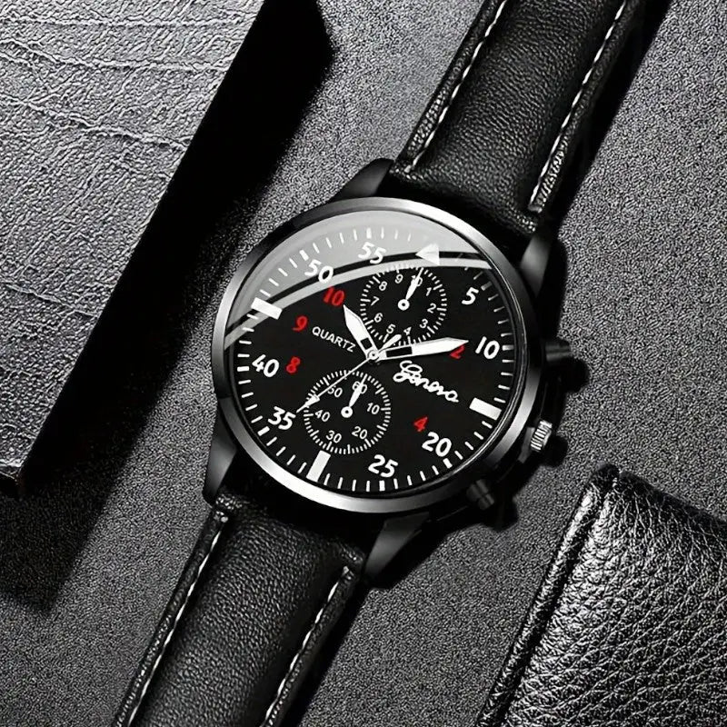 Montre militaire quartz homme chronographe style aviateur