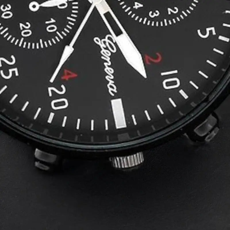 Montre militaire quartz homme chronographe style aviateur