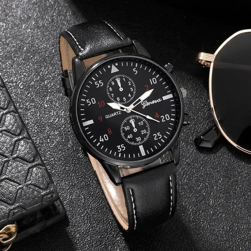 Montre militaire quartz homme chronographe style aviateur