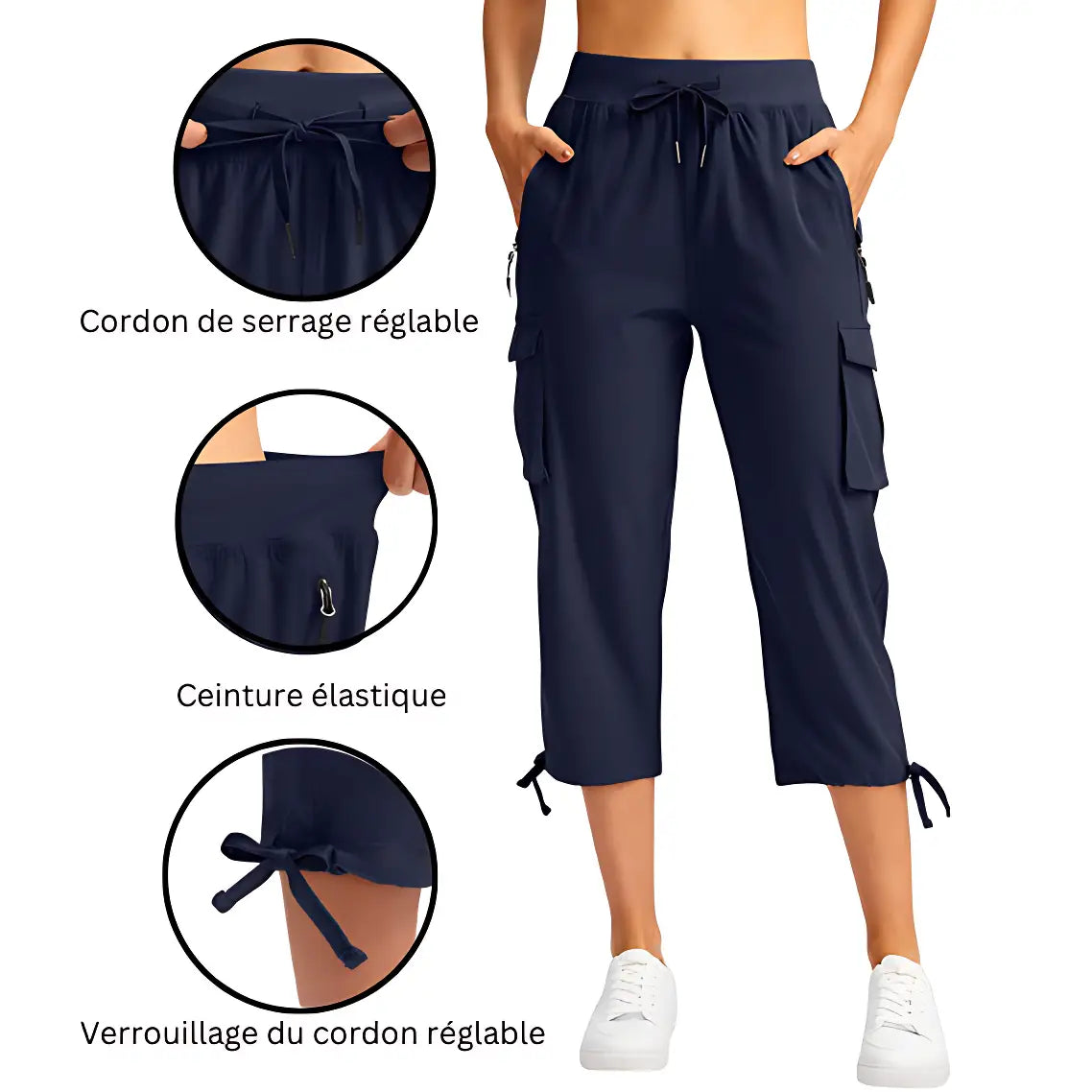 Pantalon 3/4 randonnée femme