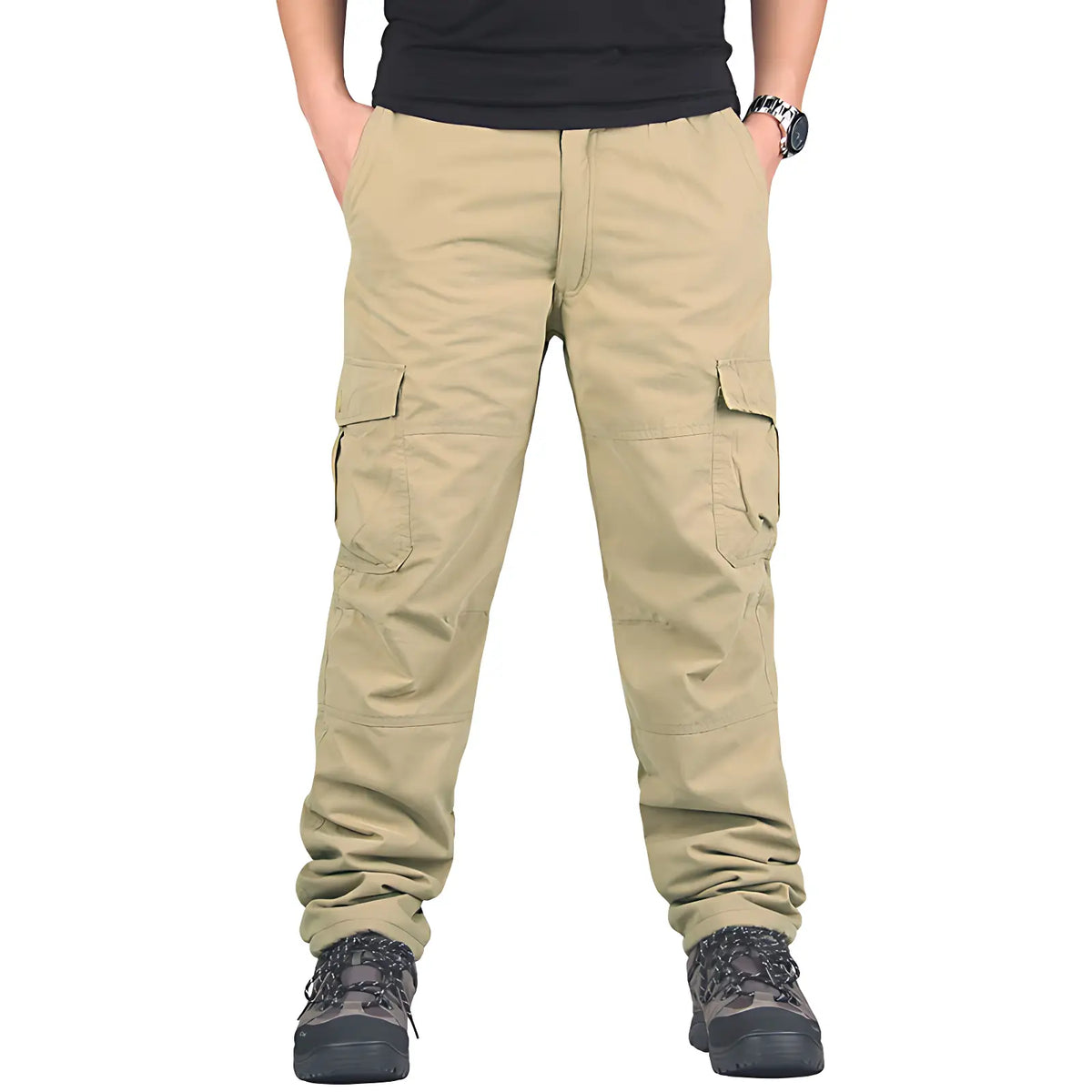 Pantalon cargo trekking doublé polaire