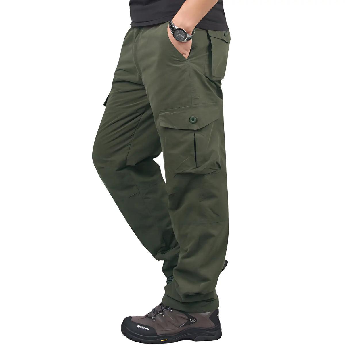 Pantalon cargo trekking doublé polaire