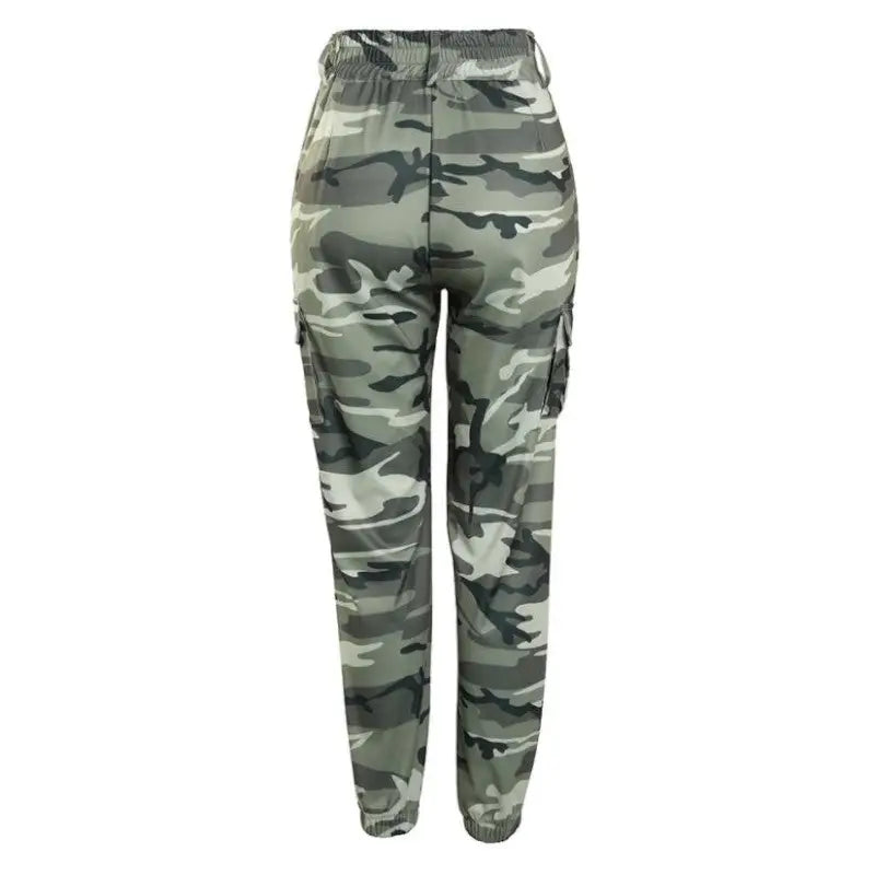 Pantalon treillis militaire femme taille haute