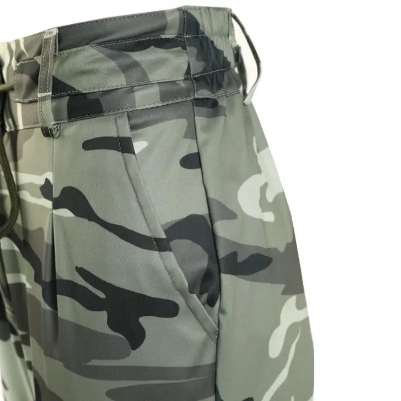 Pantalon treillis militaire femme taille haute