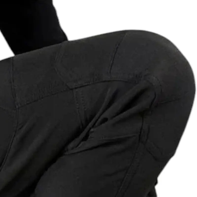 Pantalon treillis noir en coton et polyester