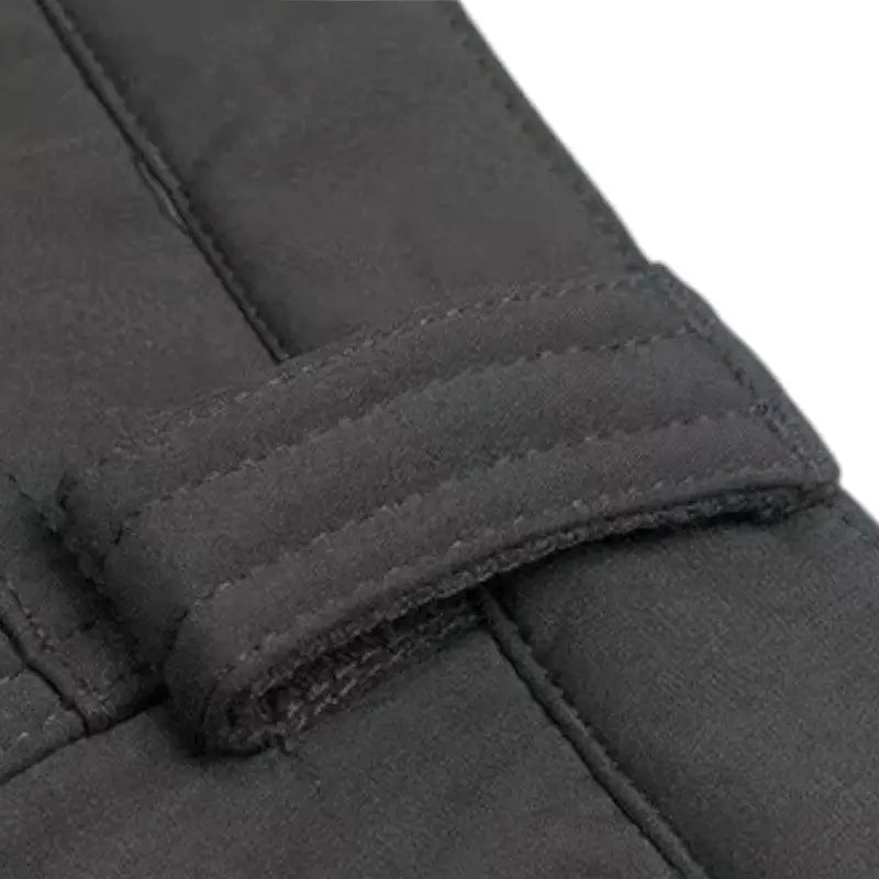 Pantalon treillis noir en coton et polyester