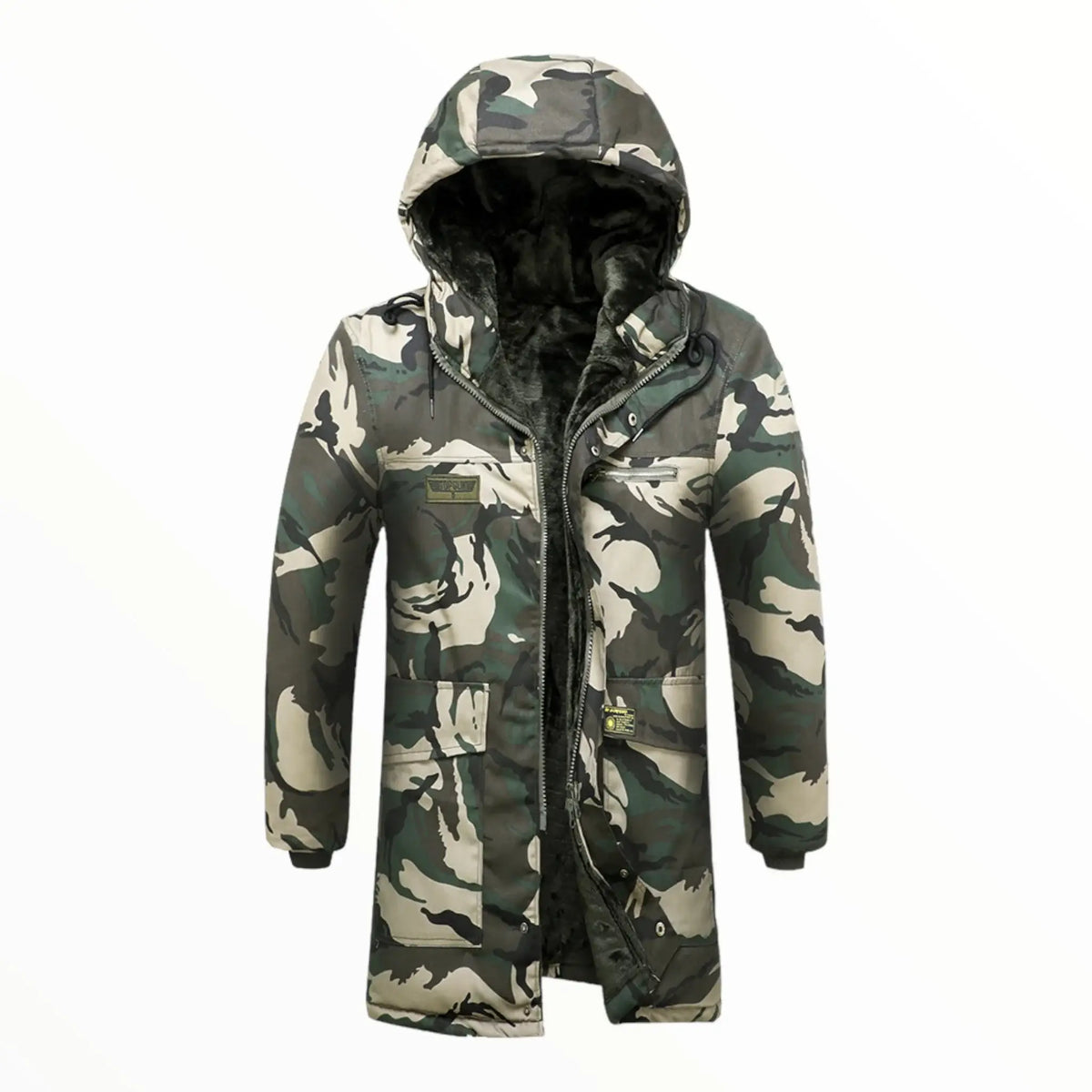 Parka militaire camouflage homme