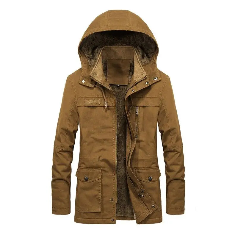 PARKA MILITAIRE - CAPUCHE DOUBLÉE FOURRURE SYNTHÉTIQUE