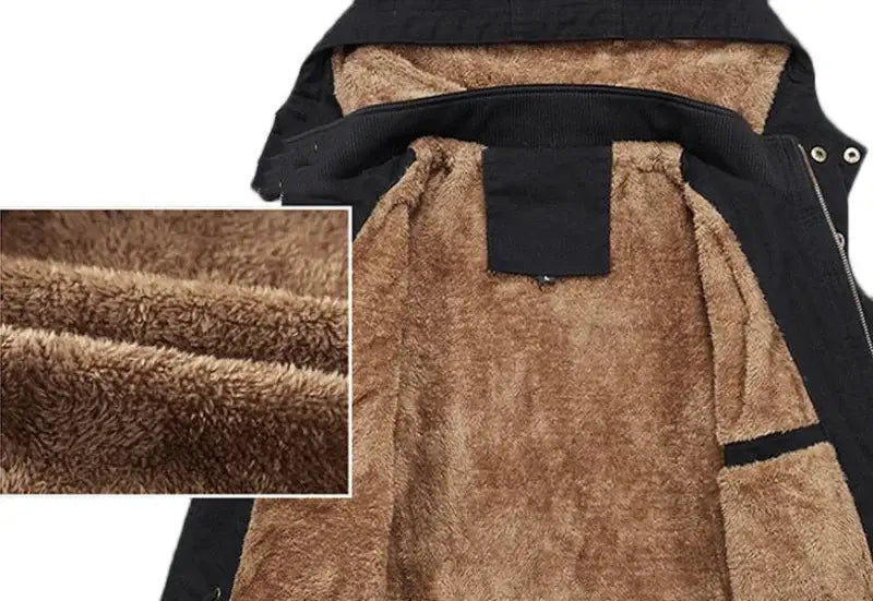 PARKA MILITAIRE - CAPUCHE DOUBLÉE FOURRURE SYNTHÉTIQUE