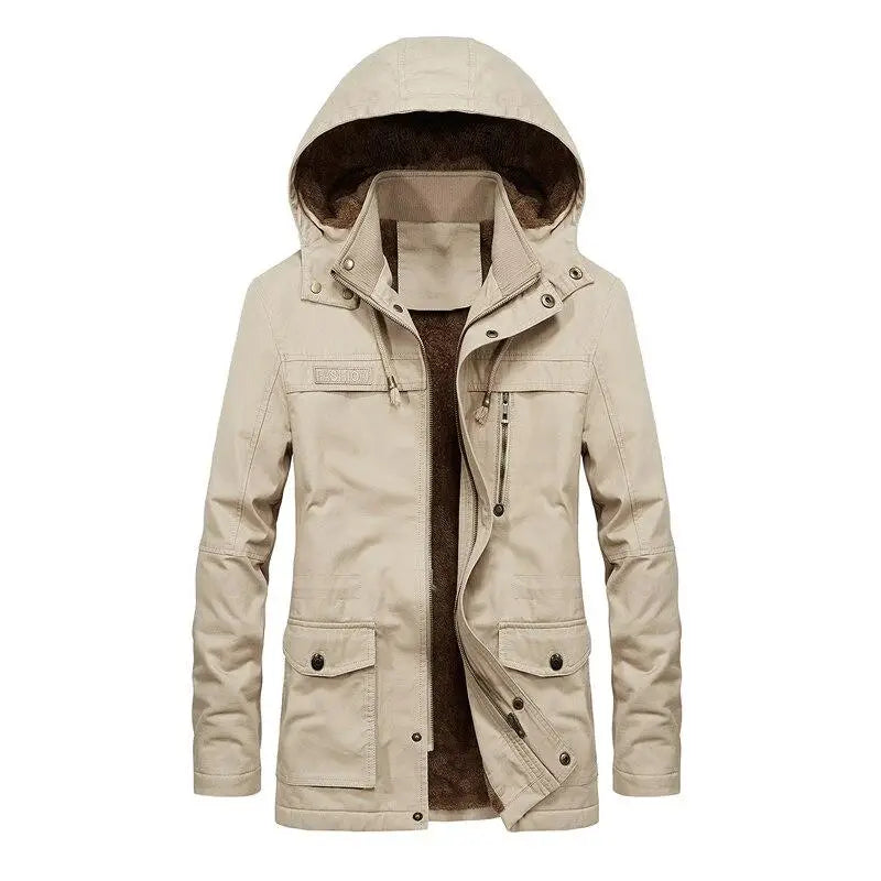 PARKA MILITAIRE - CAPUCHE DOUBLÉE FOURRURE SYNTHÉTIQUE