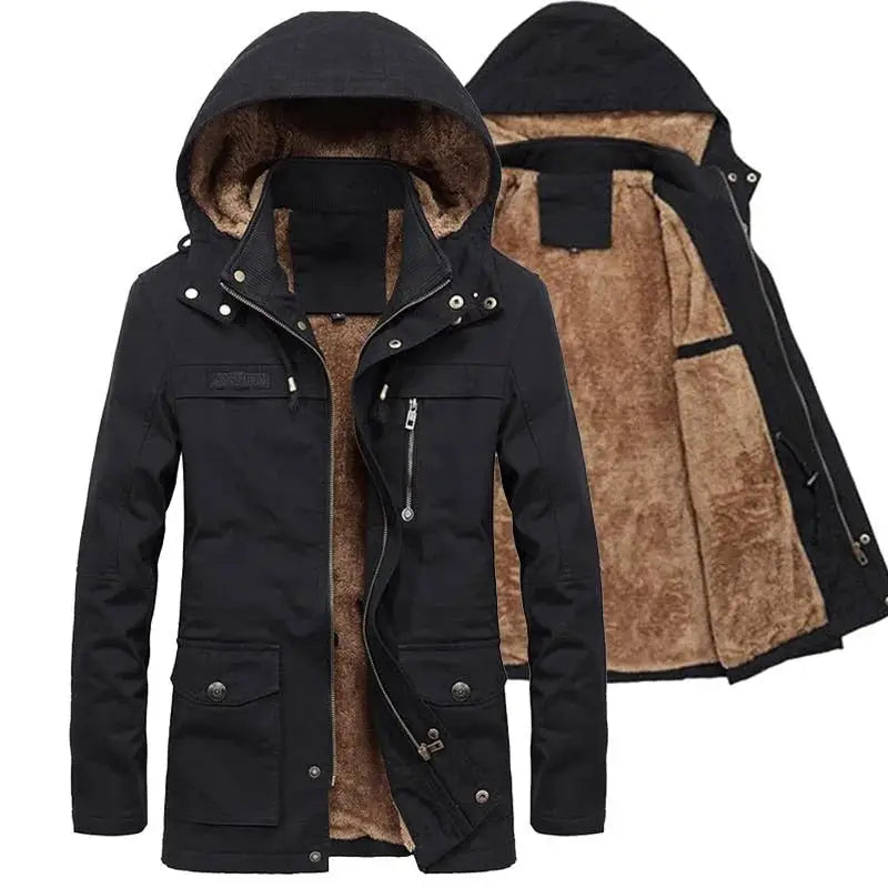 PARKA MILITAIRE - CAPUCHE DOUBLÉE FOURRURE SYNTHÉTIQUE