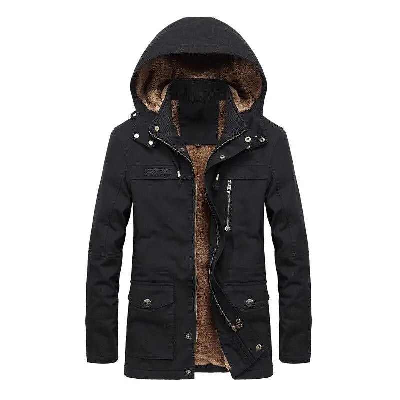 PARKA MILITAIRE - CAPUCHE DOUBLÉE FOURRURE SYNTHÉTIQUE