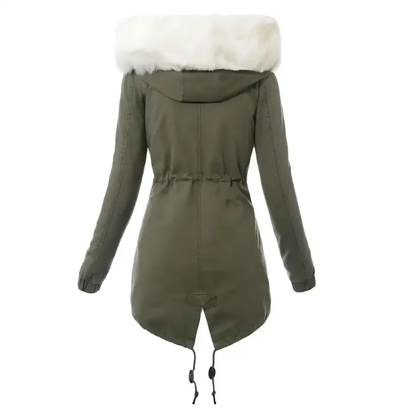 Parka militaire fourrure blanche