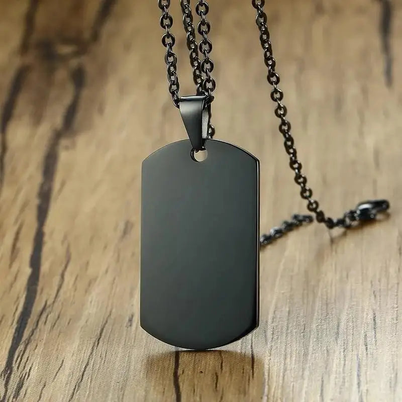 PLAQUE MILITAIRE - ACCESSOIRE AVEC GRAVURE (ACIER INOXYDABLE)
