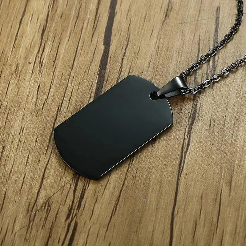 PLAQUE MILITAIRE - ACCESSOIRE AVEC GRAVURE (ACIER INOXYDABLE)