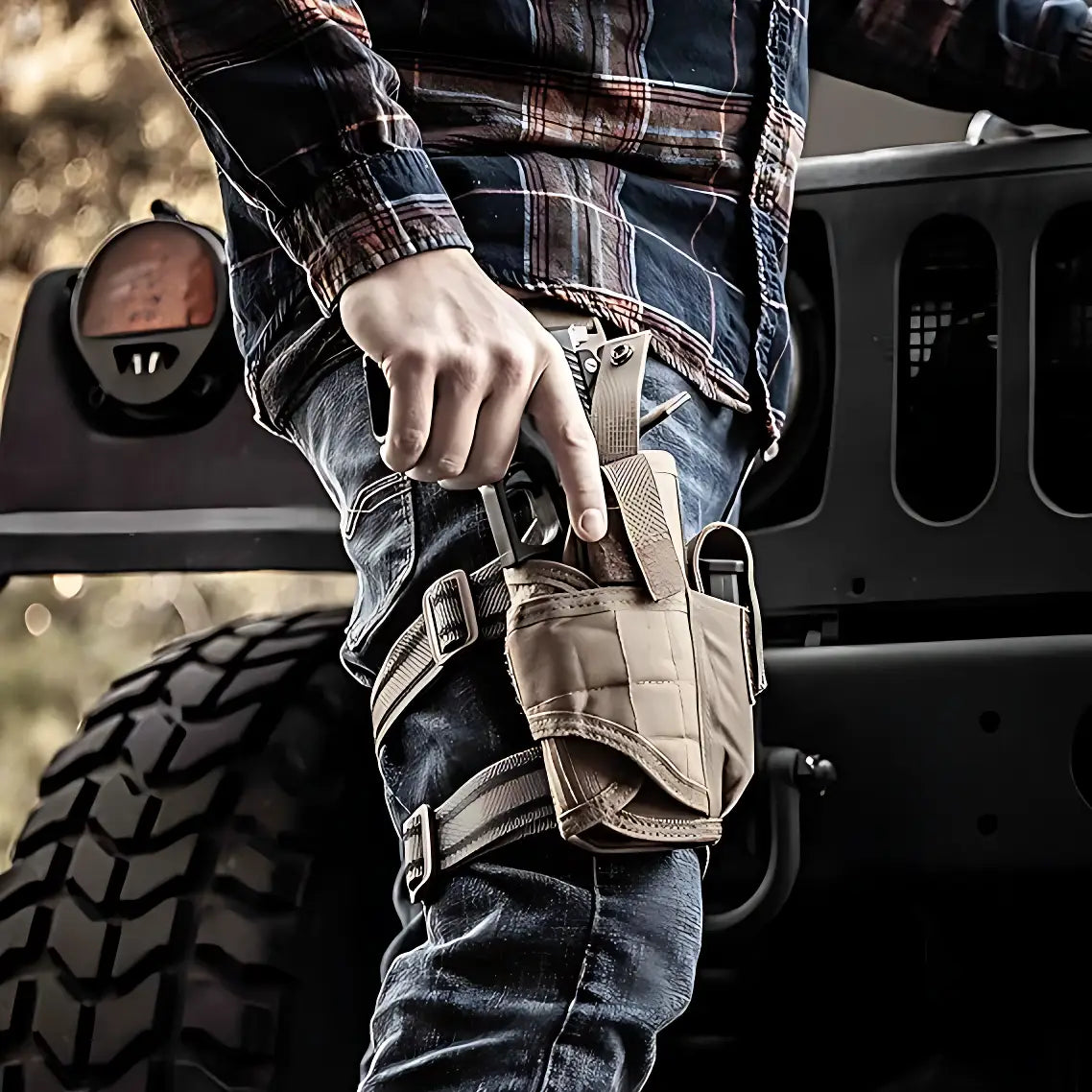 Holster de cuisse tactique avec sangle