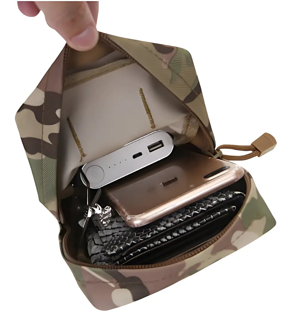 Pochette molle verticale en tissu Oxford déperlant