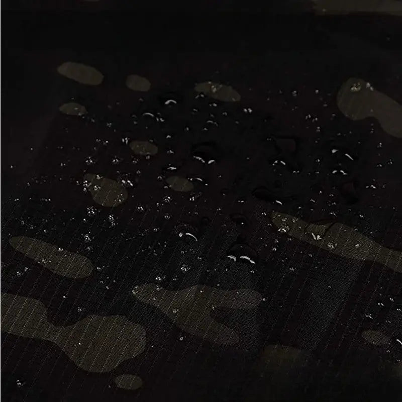 Poncho camouflage noir imperméable randonnée