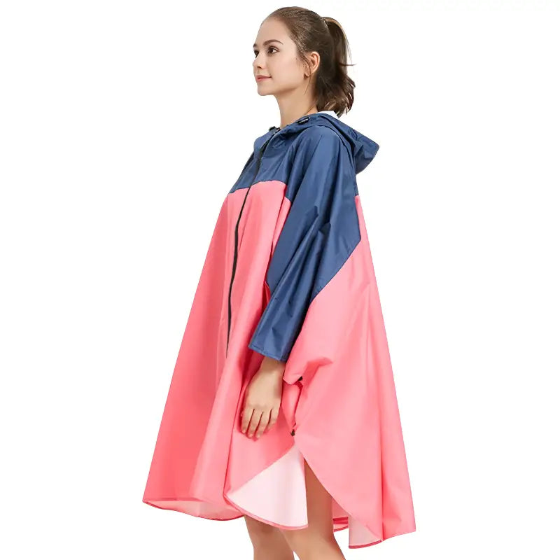 Poncho pluie bicolore