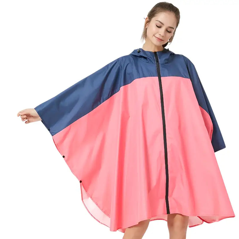Poncho pluie bicolore