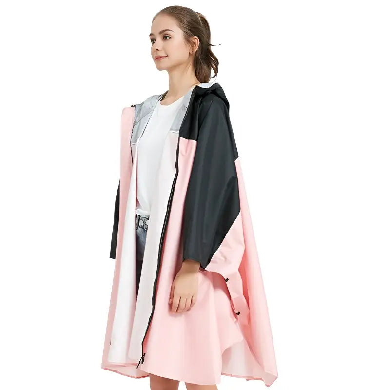 Poncho pluie bicolore