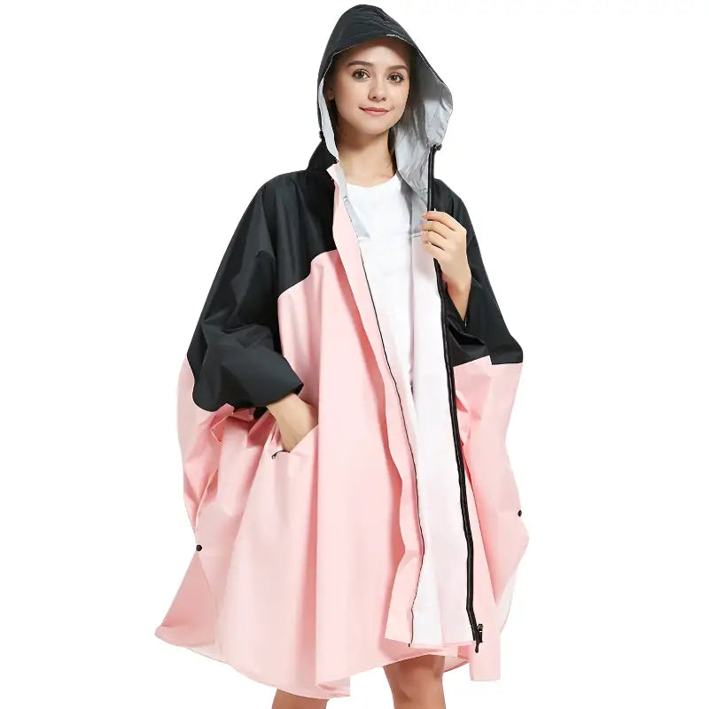 Poncho pluie bicolore