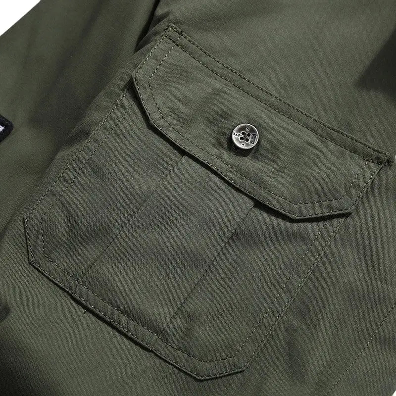 Chemise militaire verte homme