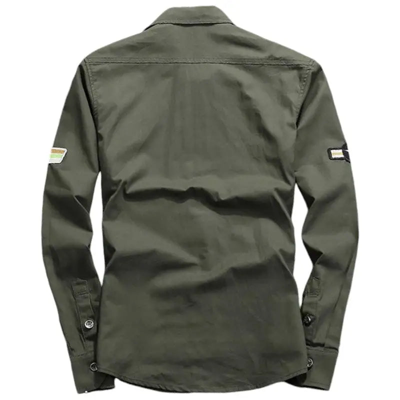 Chemise militaire verte homme