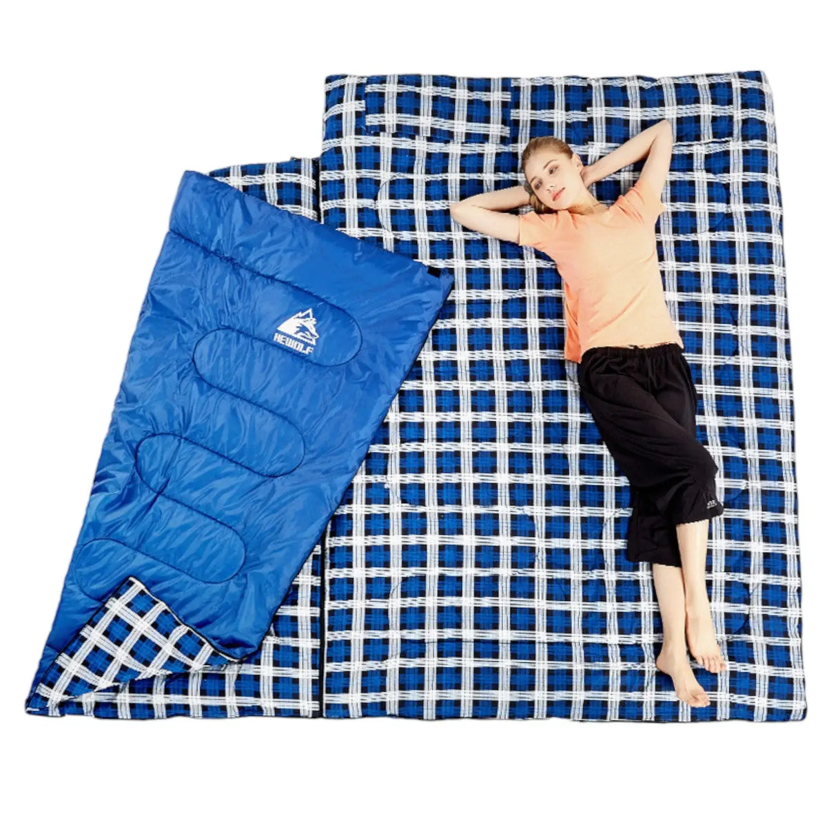 Sac de couchage 2 personnes 3 saisons camping outdoor