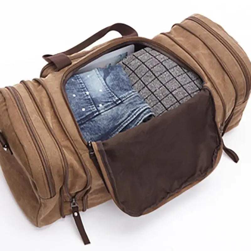 Sac de voyage militaire vintage en toile