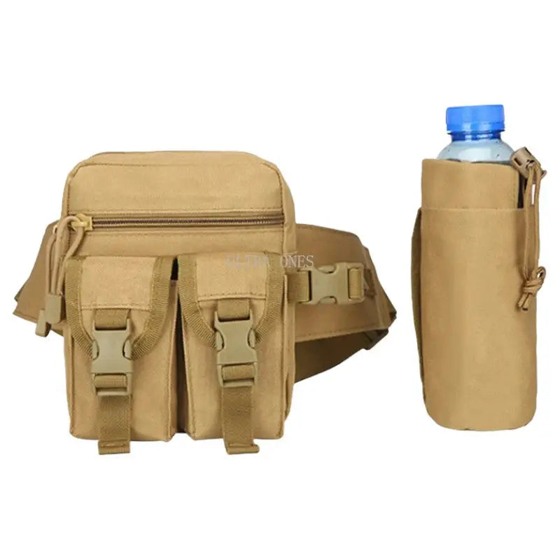 Sacoche de ceinture militaire avec compartiment gourde