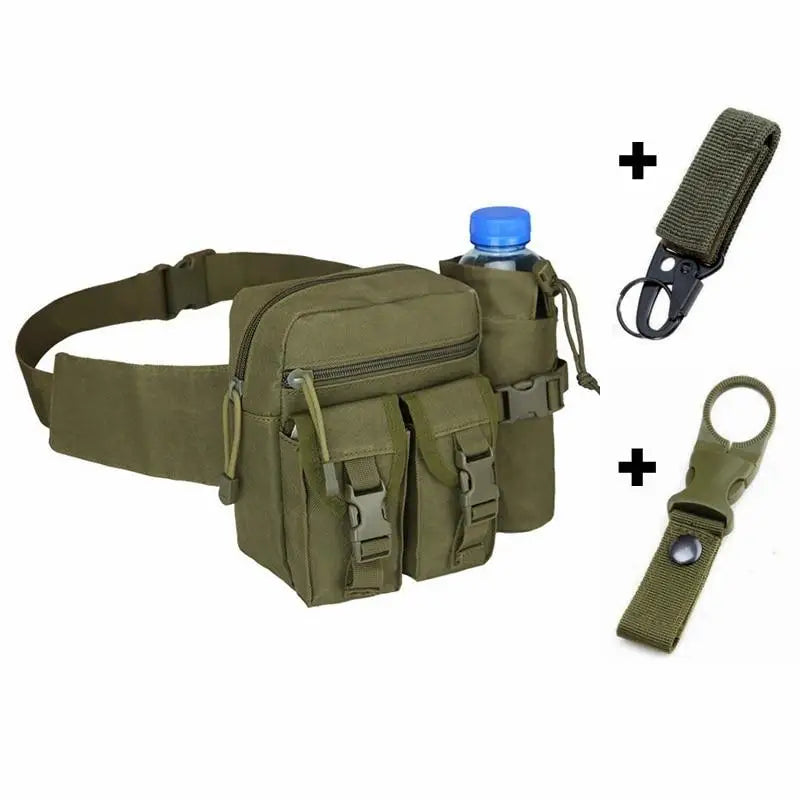 Sacoche de ceinture militaire avec compartiment gourde