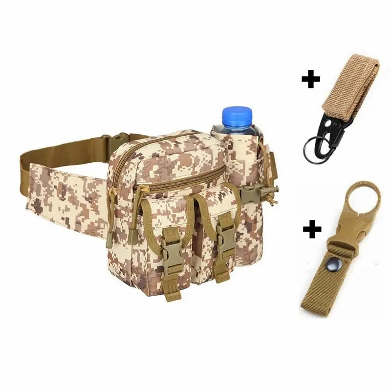 Sacoche de ceinture militaire avec compartiment gourde
