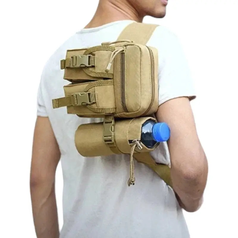 Sacoche de ceinture militaire avec compartiment gourde