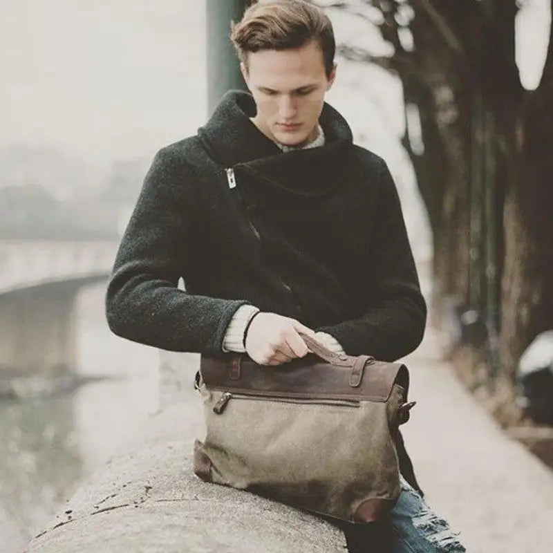 Sacoche militaire cuir