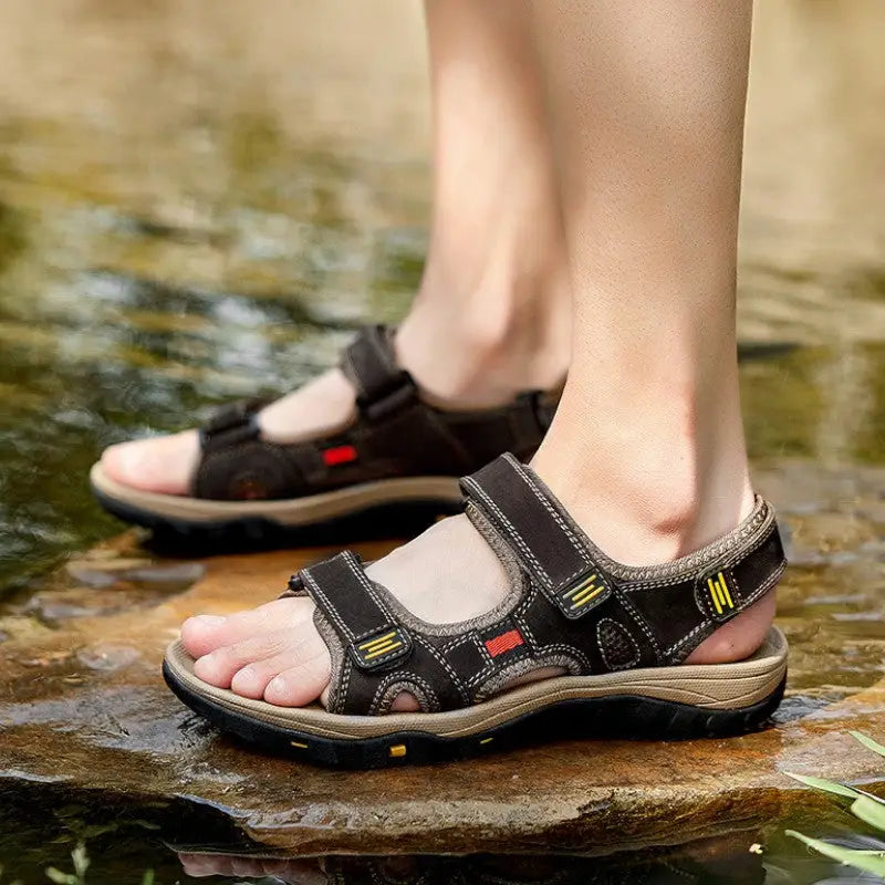 Sandale cuir randonnée homme