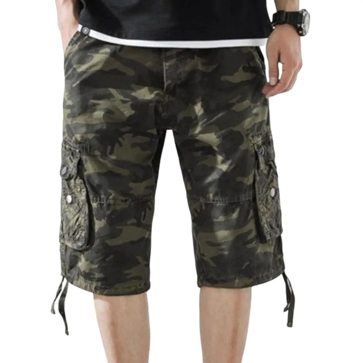 Short camouflage militaire