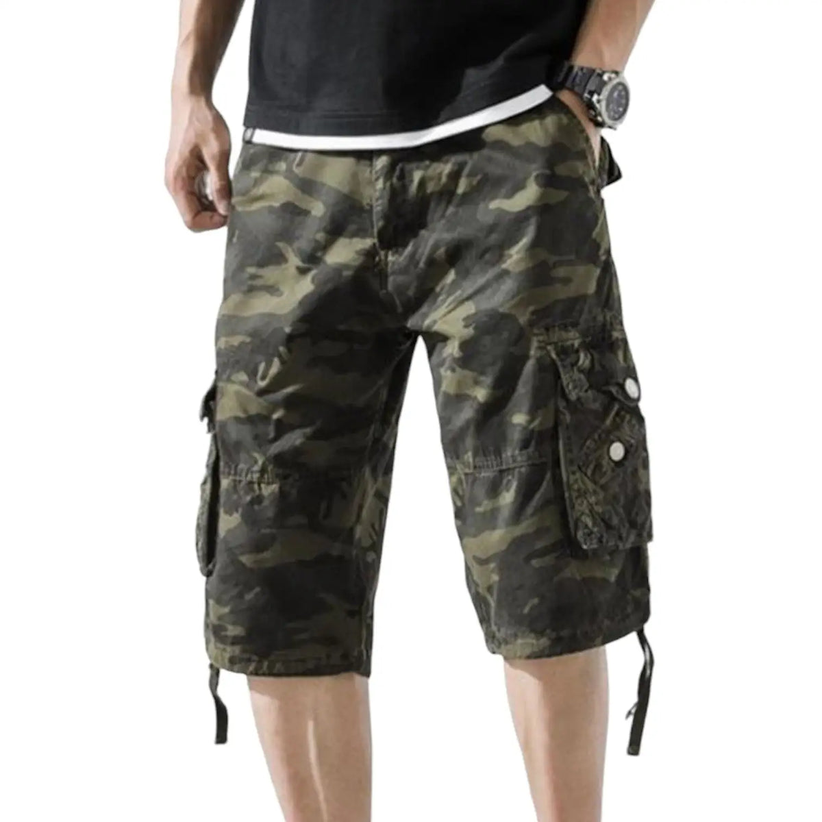 Short camouflage militaire